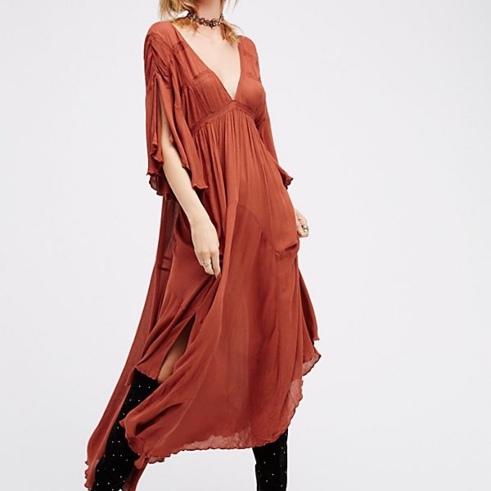 Orange Free People "That Girl"  Maxi Dress